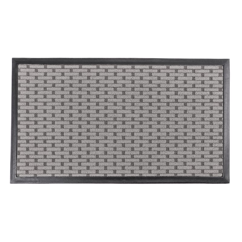 KAF Home 17"x30" Tufted Chain Door Mat - Gray - 30"W x 17"D