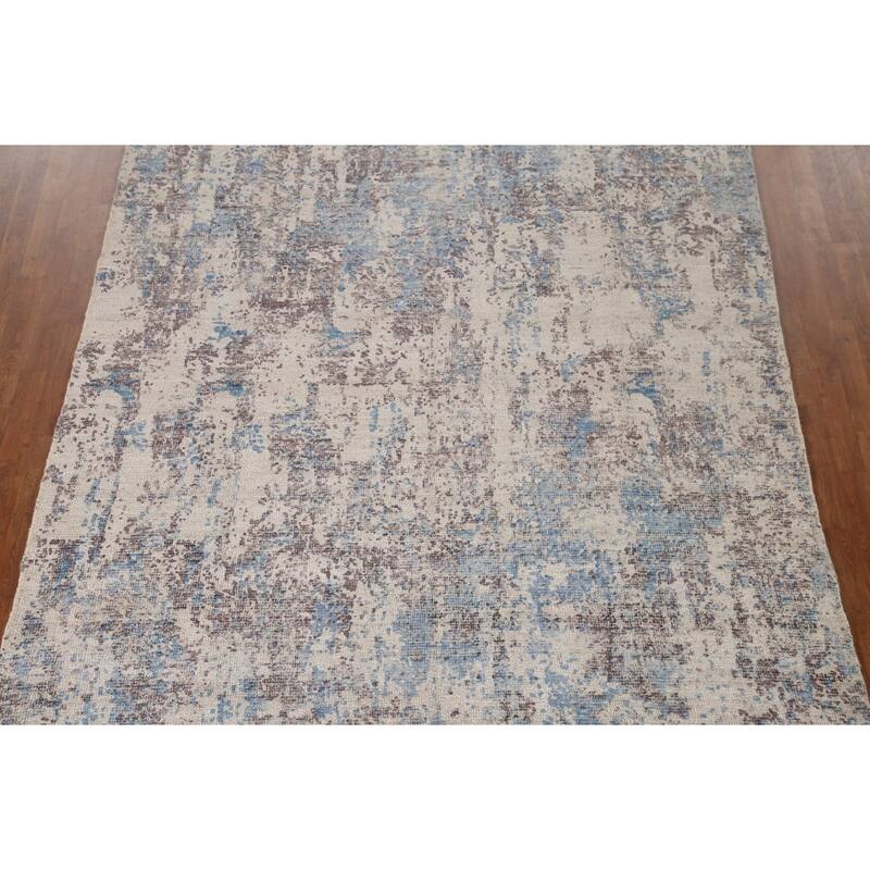 Modern Oriental Area Rug Handmade Wool Carpet - 7'9"x 9'8"