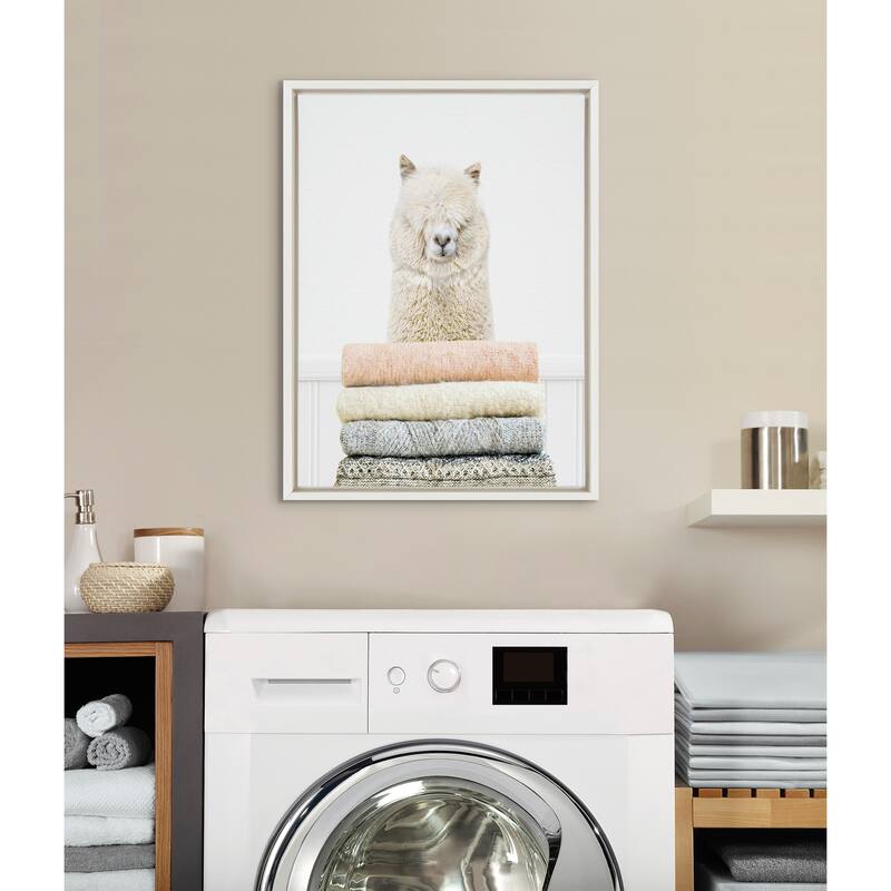 Kate and Laurel Sylvie Fold Animal Framed Canvas by Amy Peterson