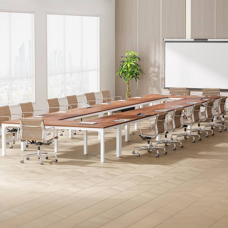 78.74-Inch Conference Table Set,13FT Conference Room Table, Large Rectangle Meeting Seminar Tables Set,Long Business Tables