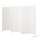 preview thumbnail 8 of 6, 6 Panel Privacy Room Divider Folding Screen with Steel Support Base White