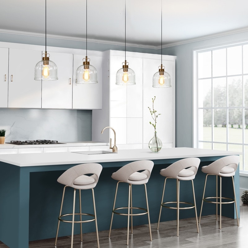 Seeded glass mini store pendant light