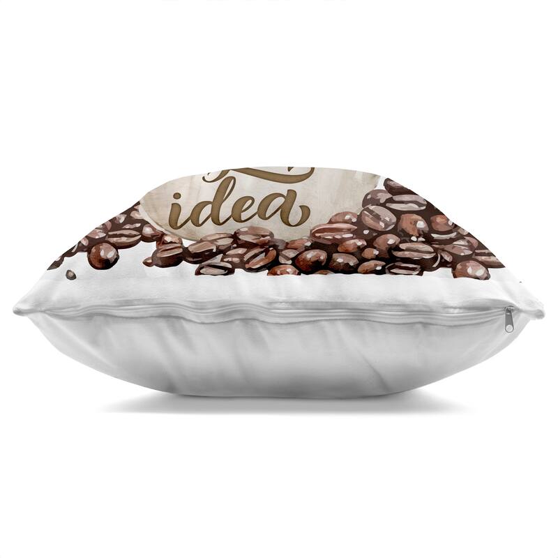 Stupell Coffee Phrase Classic Mug Decorative Printed Throw Pillow Design by Kim Allen