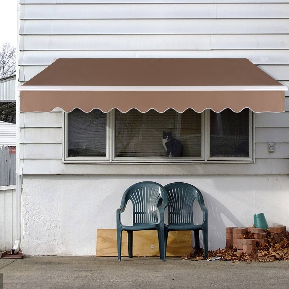 13x8 ft Home Use Patio Shades Retractable Awning 2-Color