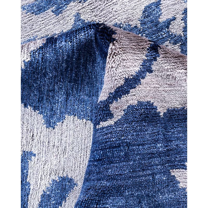 Modern One-of-a-Kind Hand-Knotted Area Rug, Gray - 8' 1" x 10' 1"