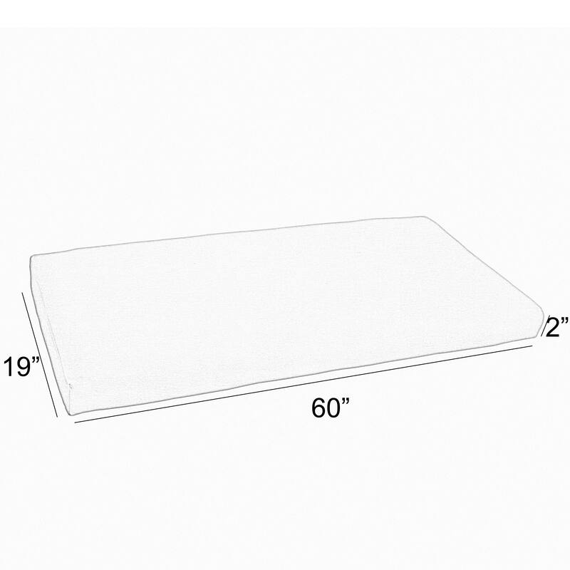 Sunbrella Dupione 60 in x 19 in x 2 in Bench Cushion Bristol - 60 in x 19 in x 2 in