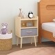 preview thumbnail 33 of 38, 2-Tier Kids Nightstand With Fabric Drawer, Set of 2