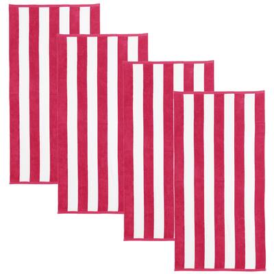 Luxurious Cotton Vibrant Colored Striped Beach Towel