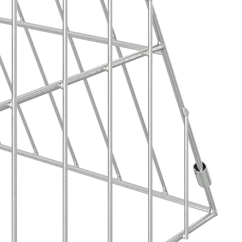 vidaXL Chicken Cage Silver in Galvanised Steel
