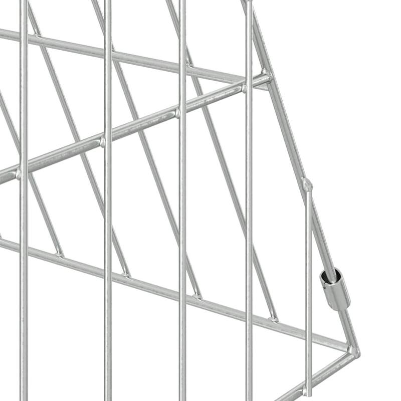 vidaXL Rabbit Cage Silver 650 x 55 x 55 cm Galvanised Steel