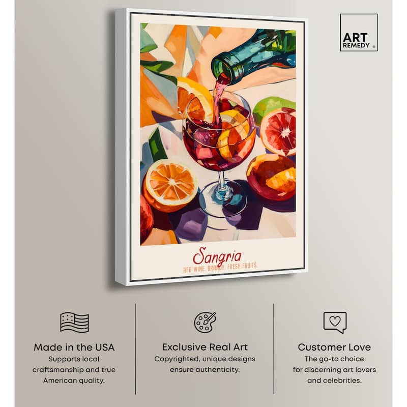 Sangria Recipe Poster Canvas by Art Remedy
