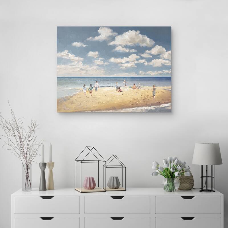 Beach Play by Studio Arts Canvas Art Print