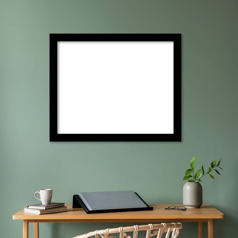 Amanti Art Basic Black Narrow Framed Dry Erase Magnetic Board