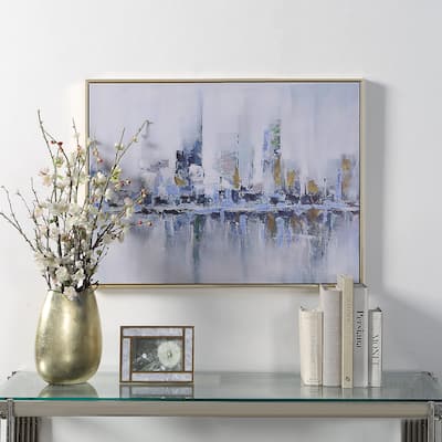 Cityscape Abstract Wall Art with Frame