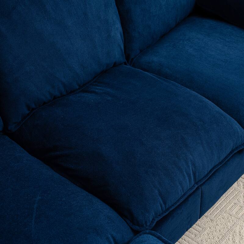 78.74" 3-Seater L-Shaped Convertible Sofa with Footstools & Storage