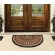 preview thumbnail 12 of 16, A1HC Sunburst Half Moon Tapered Edge Rubber Coir Doormat Outdoor Mat