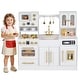preview thumbnail 4 of 18, Gymax Wooden Kitchen Playset w/Realistic Lights & Sounds Stoves Sink White