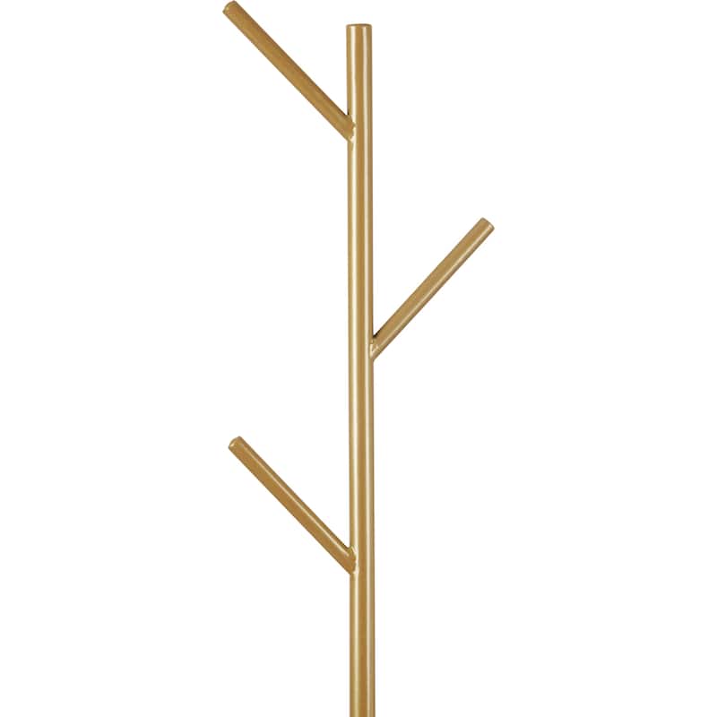 Free-standing Metal Closet Organizer Garment Rack Artificial Marble Base