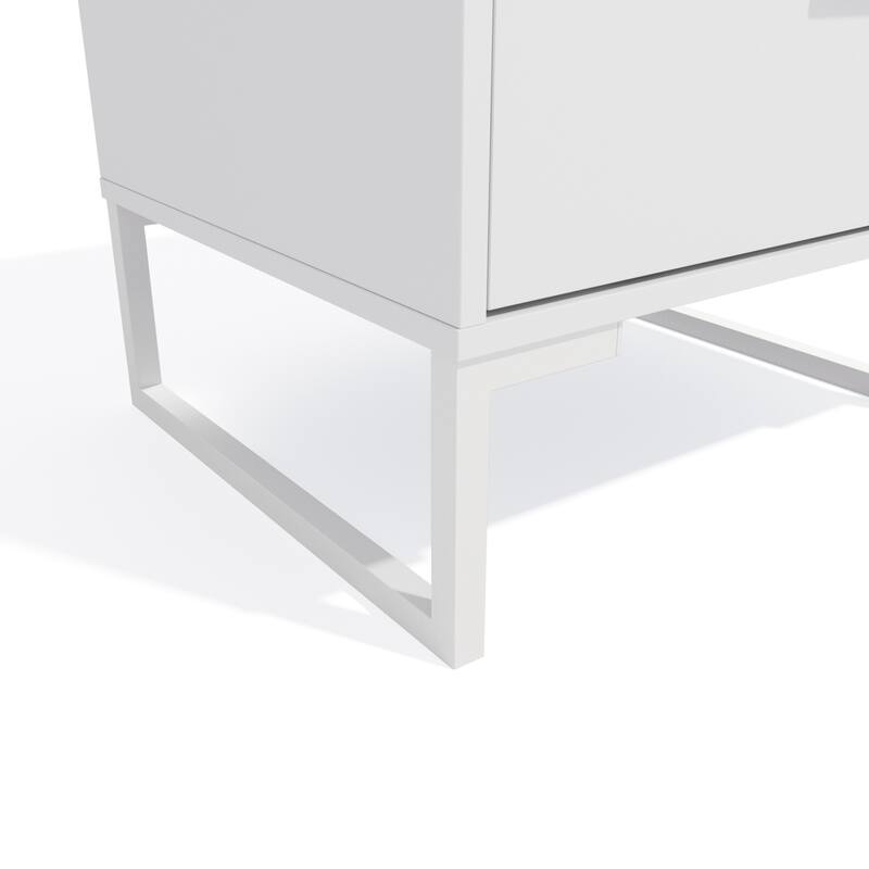 Mid-Century Modern Collins Nightstand - 2 Drawers & Niche