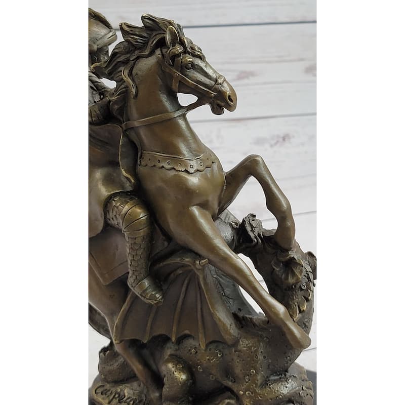 Jean Baptiste Carpeaux Saint George Dragon Bronze Mythical Sculpture