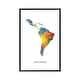 preview thumbnail 1 of 13, iCanvas "Latin America Map" by Michael Tompsett Framed Silver - 40x26