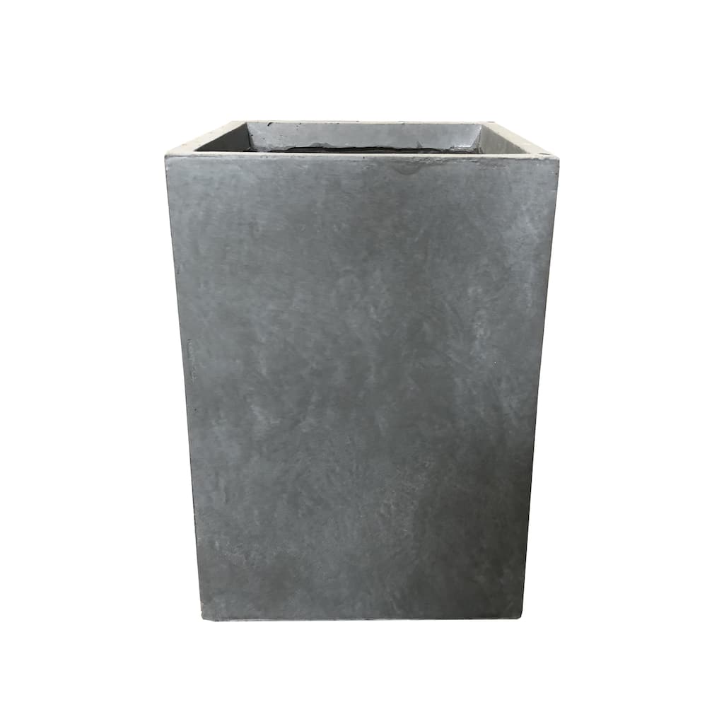 Durx-litecrete Lightweight Concrete Tall Square Cement Color Planter-Medium - 11"x11"x15.7"