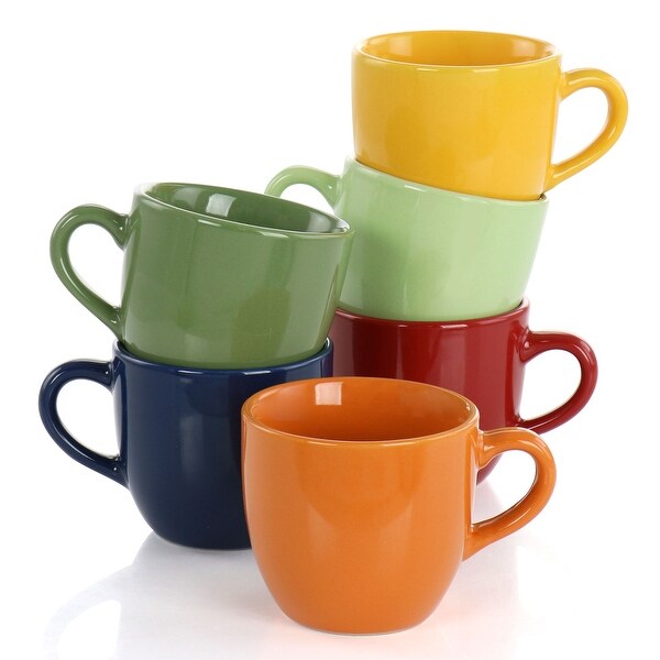 Gibson Home Color Cafe 13 Piece Espresso Cup and Saucer Set with