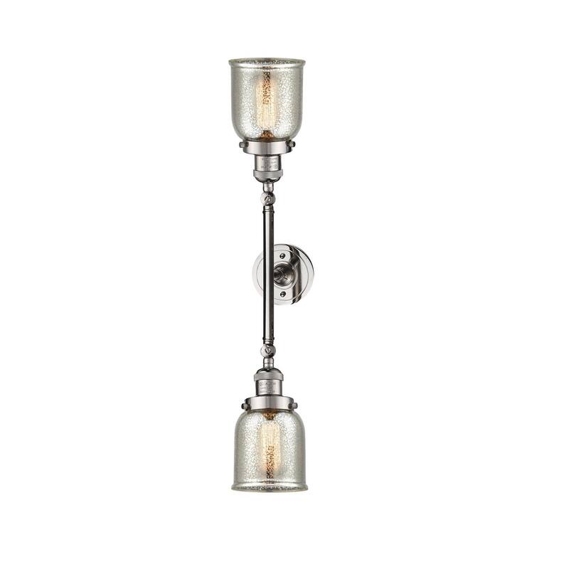 Innovations Lighting Small Bell 2 Light 23" Wide Bathroom Vanity Light - Polished Nickel / Silver Plated Mercury