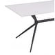 preview thumbnail 63 of 131, Elega Modern Sintered Stone Dining Table Modern Trestle Base Powder-Coated Steel Frame Kitchen Table - 47"-71"