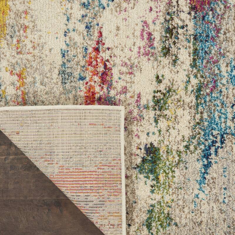 Jibog Power Loomed Abstract Modern Area Rug By HomeRoots - 120' X '26' X '0.5