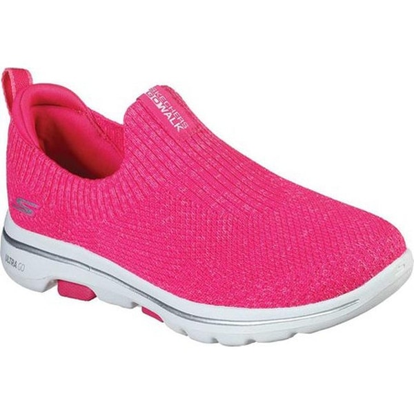 hot pink skechers go walk