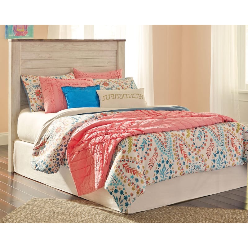 Willowton Full Panel Headboard - White Wash