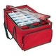 preview thumbnail 1 of 4, 24" Red and Green Christmas Ornament Storage Bag with Removable Dividers