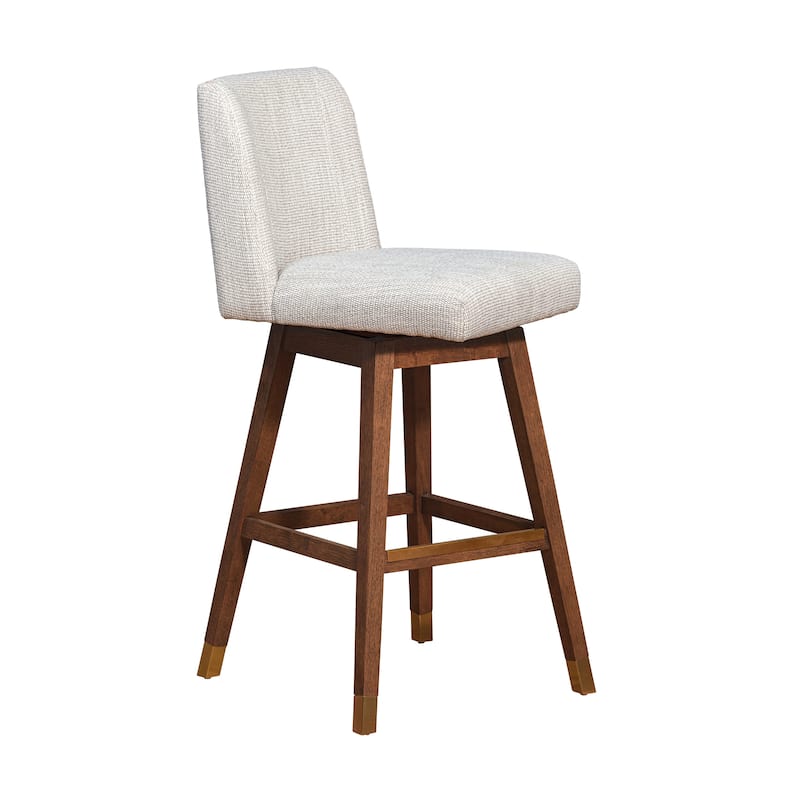 Basila Upholstered Bar or Counter Height Swivel Barstool