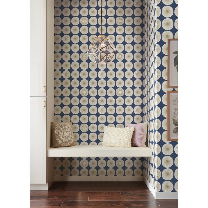 Irvine 20' L x 20.5" W Starburst Peel and Stick Wallpaper