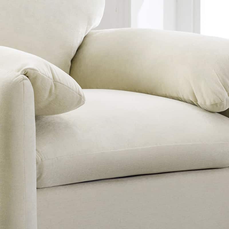Contemporary Chenille Oversized Armchair with Wide Armrests by Harper&Bright Designs
