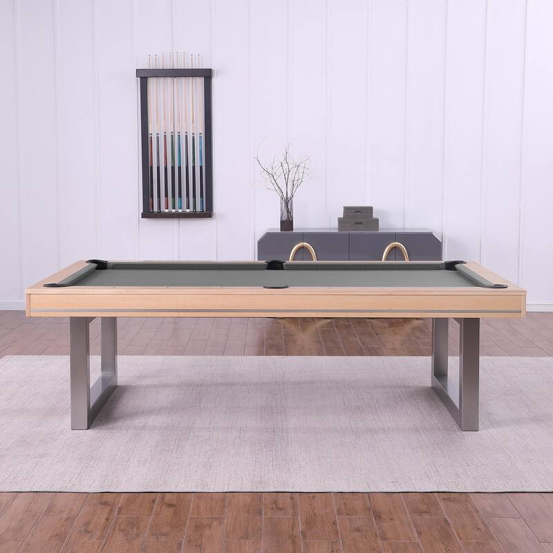 Maple Harmony 8ft Billiard Slate Pool Table with Dining Top - Gold