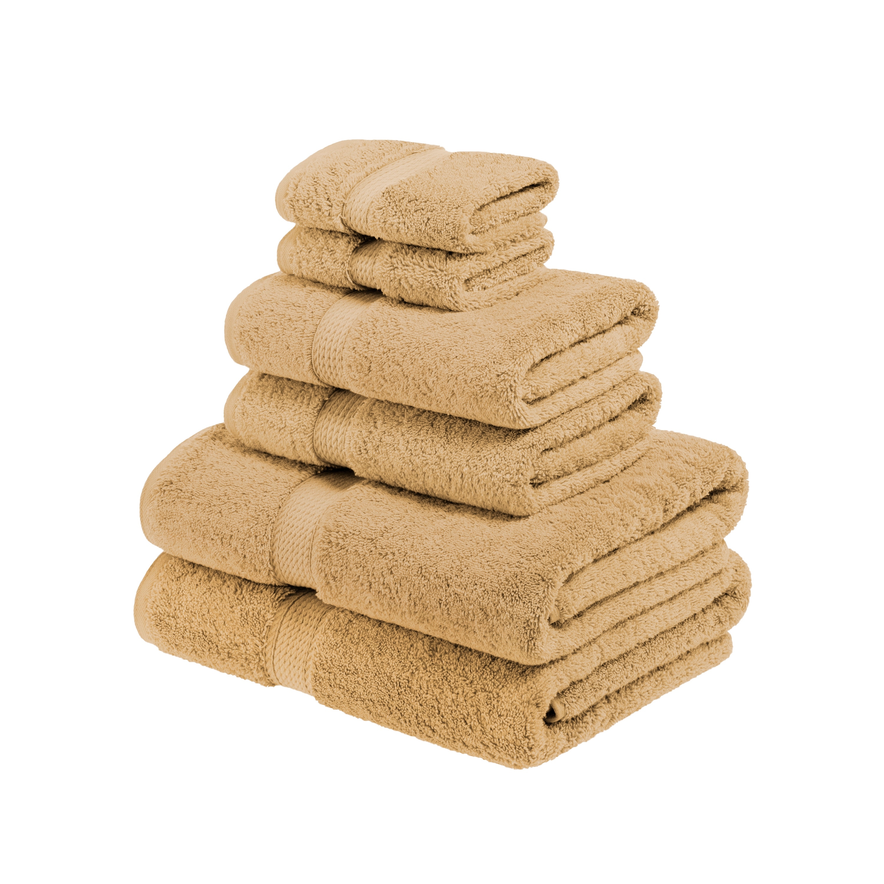 Superior Premium 900 GSM 100% Cotton Luxury Bathroom 6-Piece Towel Set Brown 