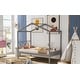 preview thumbnail 3 of 7, Gray Twin Size Wood House Bed w/ Storage Space Platform Bed Frame for Kids,Teens,Girls,Boys No Box Spring Needed, Easy Assembly