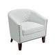 preview thumbnail 21 of 90, Axia Barrel PU Leather Accent Chair with Nailhead Trim