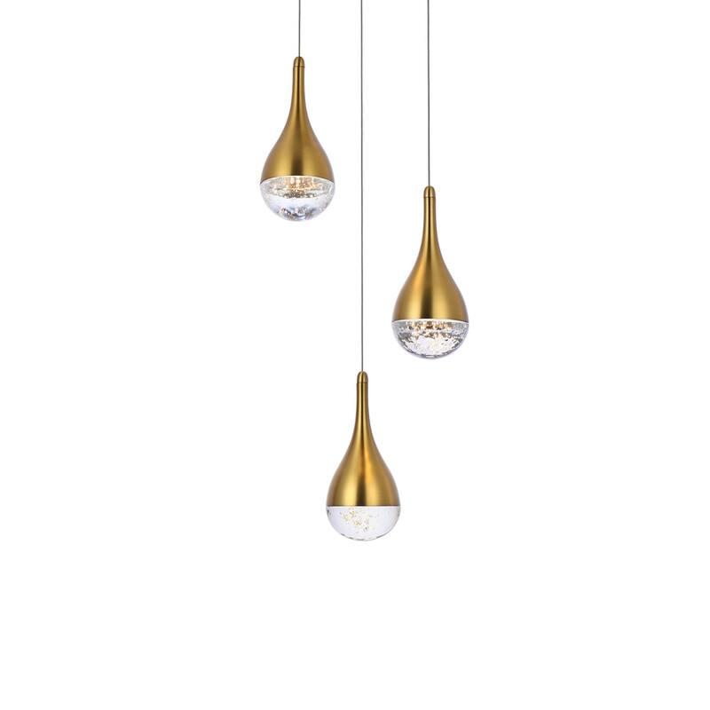 Indigo Home 10 inch LED pendant in satin gold