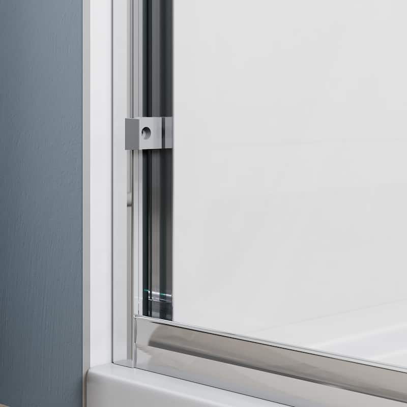 Elegant Double Sliding Shower Door 58.5-60''W x 72'' H Brushed Nickel or Chrome or Matte Black or Gold Finish Framed