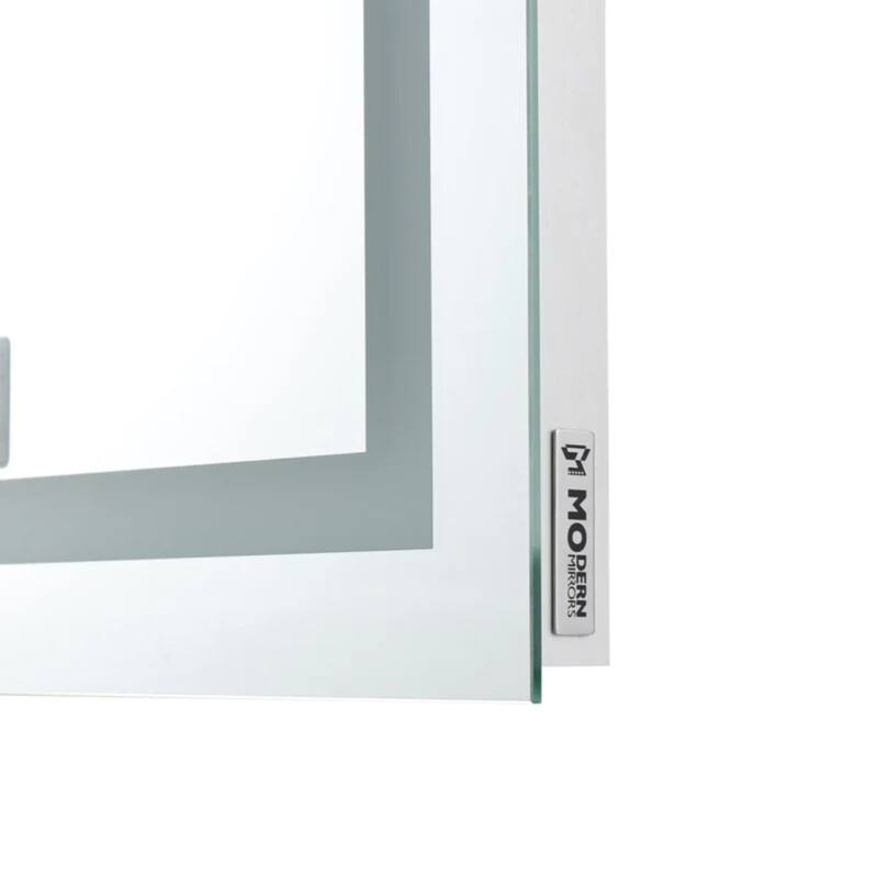 Modern Mirrors Zenith Wall Mounted Lighted Bathroom Mirror with Defogger, Touch Control LED Bathroom Vanity Mirrors