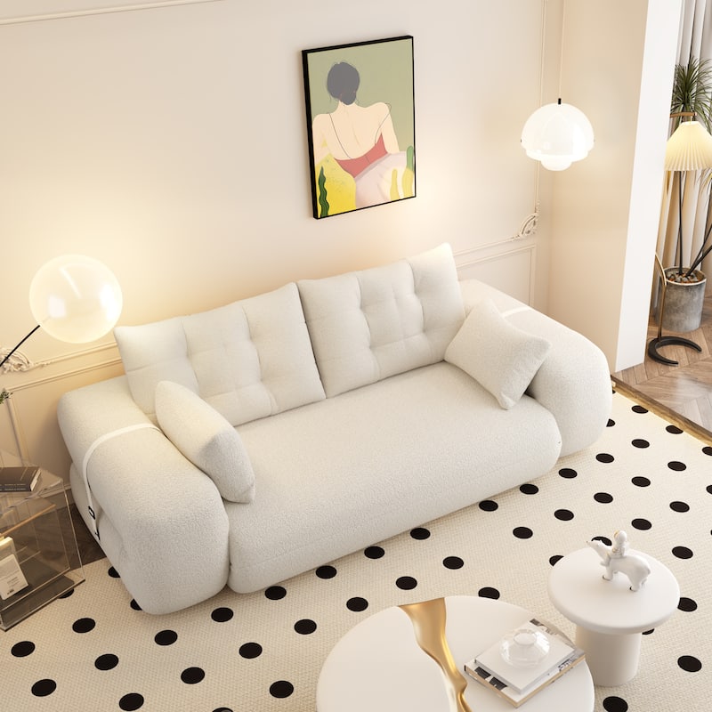 78.7″ Teddy 3-Seater Modular Sleeper Sofa with Convertible Lounge Design