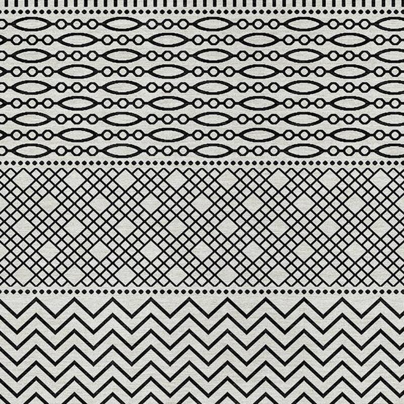 HomeRoots Chevron Modern Rectangle Outdoor Rug