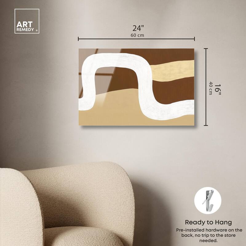 Minimal Wavy II Acrylic by Art Remedy, Ready to Hang