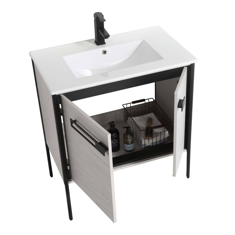 Fine Fixtures Oakville Bathroom Vanity with White Ceramic Sink