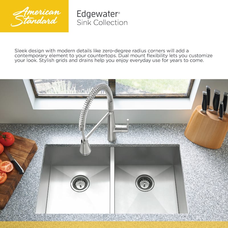 American Standard Edgewater 33" Double Basin Stainless Steel Kitchen