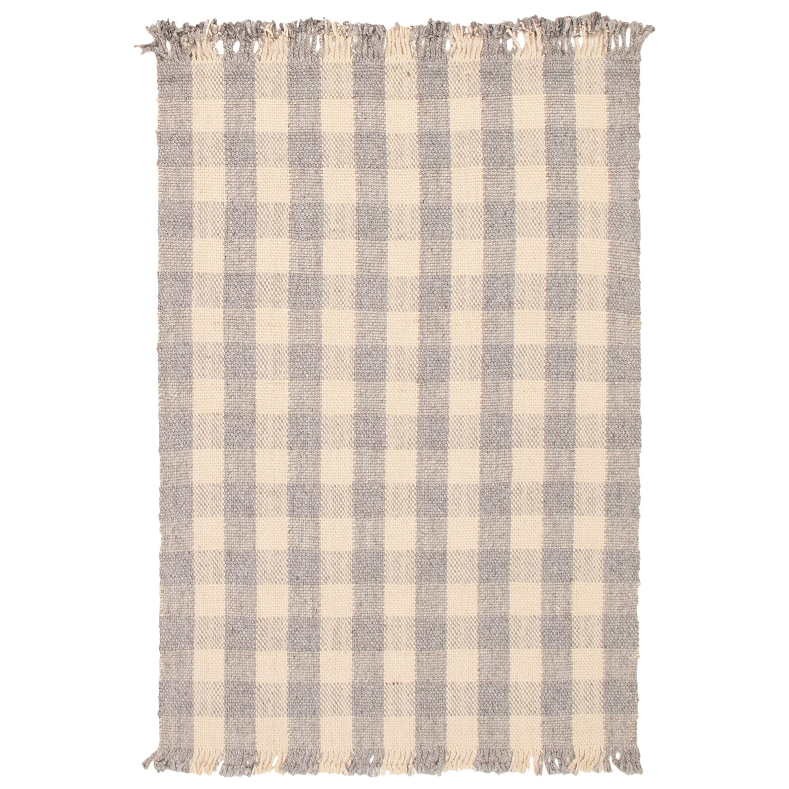 ECARPETGALLERY Hand Tufted Sienna Grey Wool Rug - 5'2 x 7'5