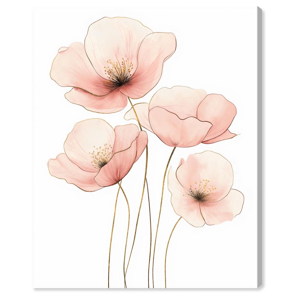 Pink Petal light Canvas by Art Remedy, Gallery Wrapped